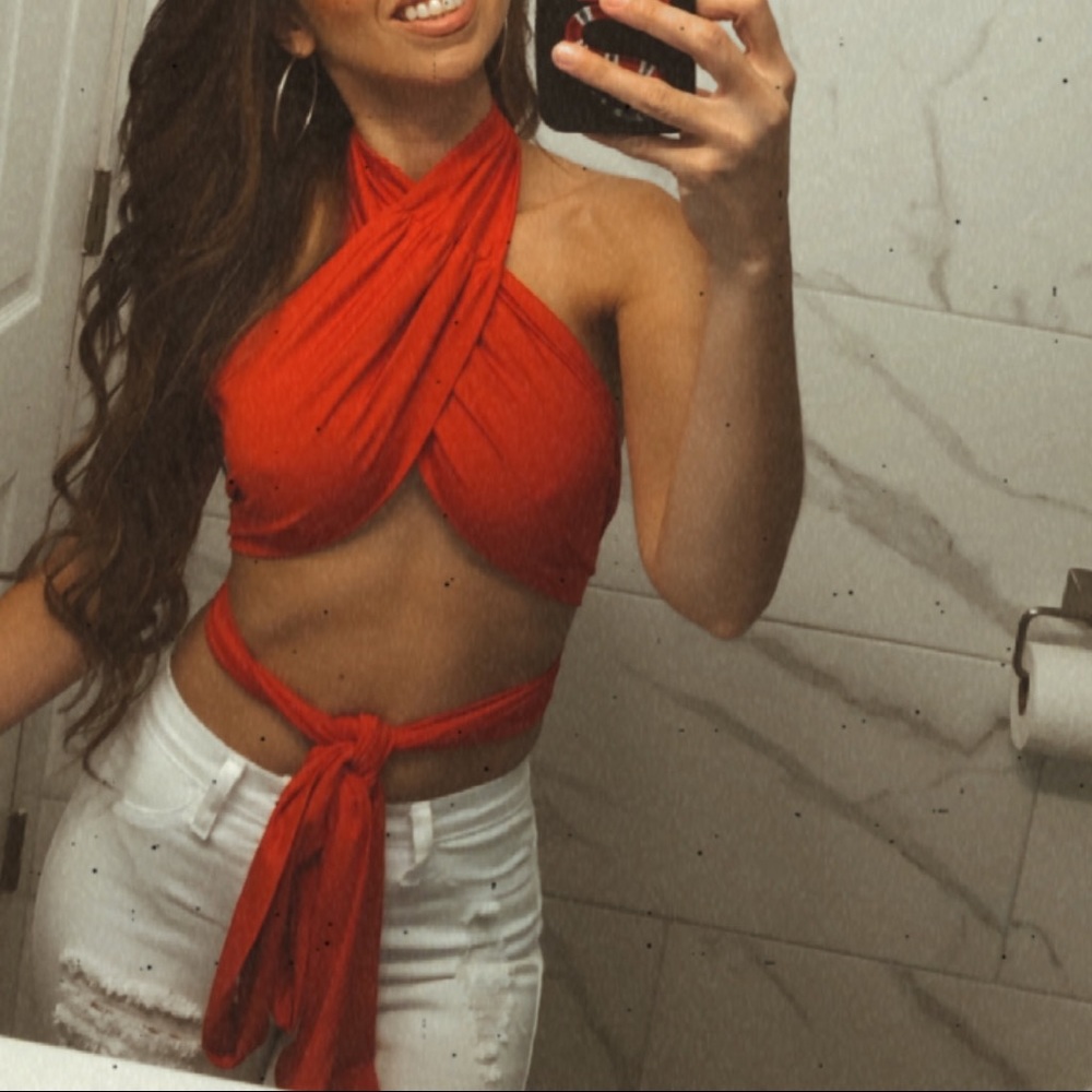 Red Wrap Top ❤️